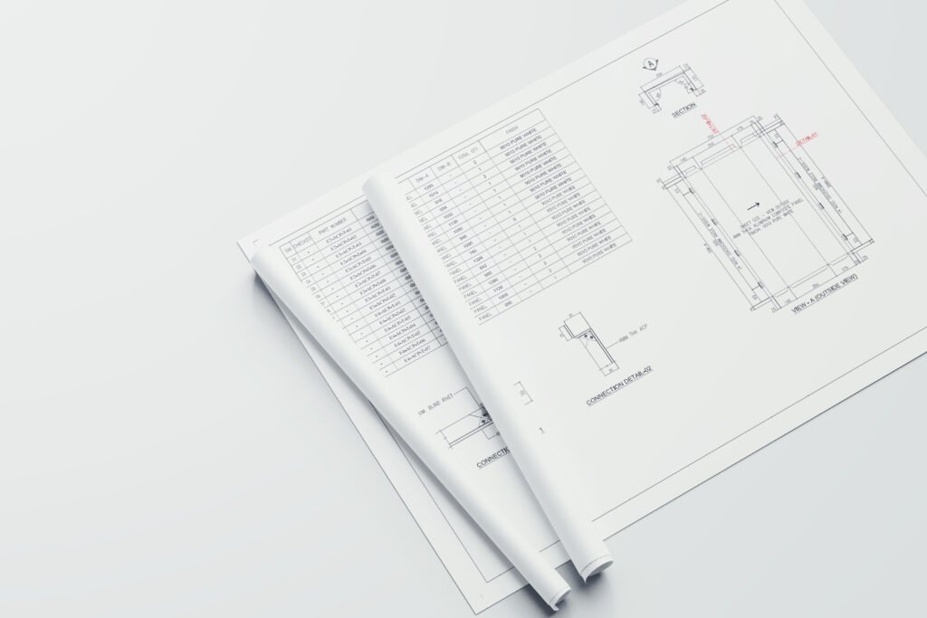 fabrication drawing in a chart